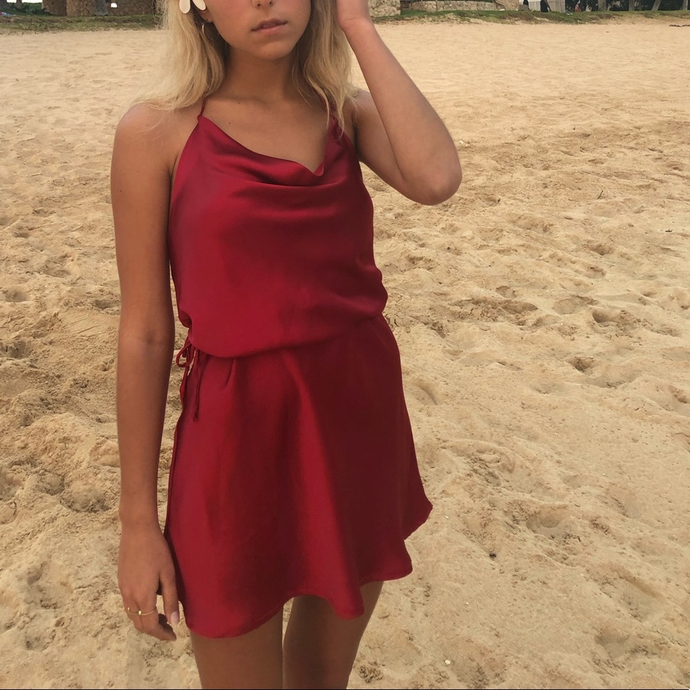 Red Silk Dress